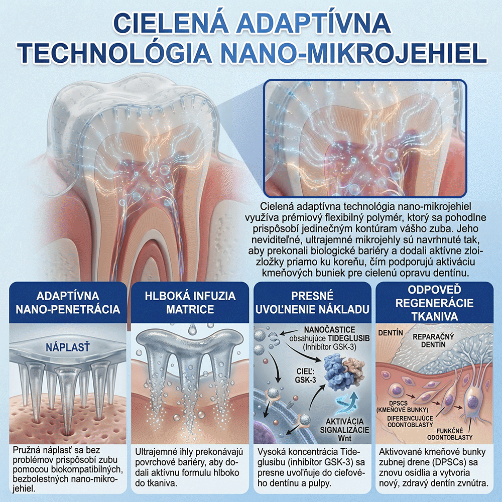 🦷𝐆𝐥𝐢𝐦𝐦𝐞𝐫𝐥𝐲® Tideglusib zuby a dasna Opravná náplasť s mikroihlami  | Pokročilé zubné pásiky s aktiváciou kmeňových buniek (obnova skloviny a dentínu • posilnenie ďasien • odstránenie zubného kameňa a zápachu • zastavenie citlivosti zubov)