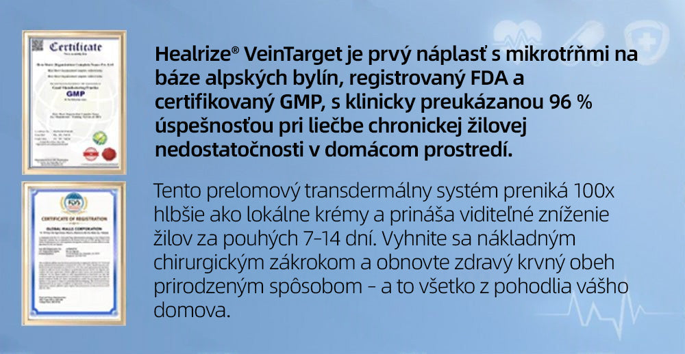 👩‍⚕️✅ Healrize® VeinTarget mikrojihlová náplasť ⚡ Okamžitá úľava, dlhodobé výsledky