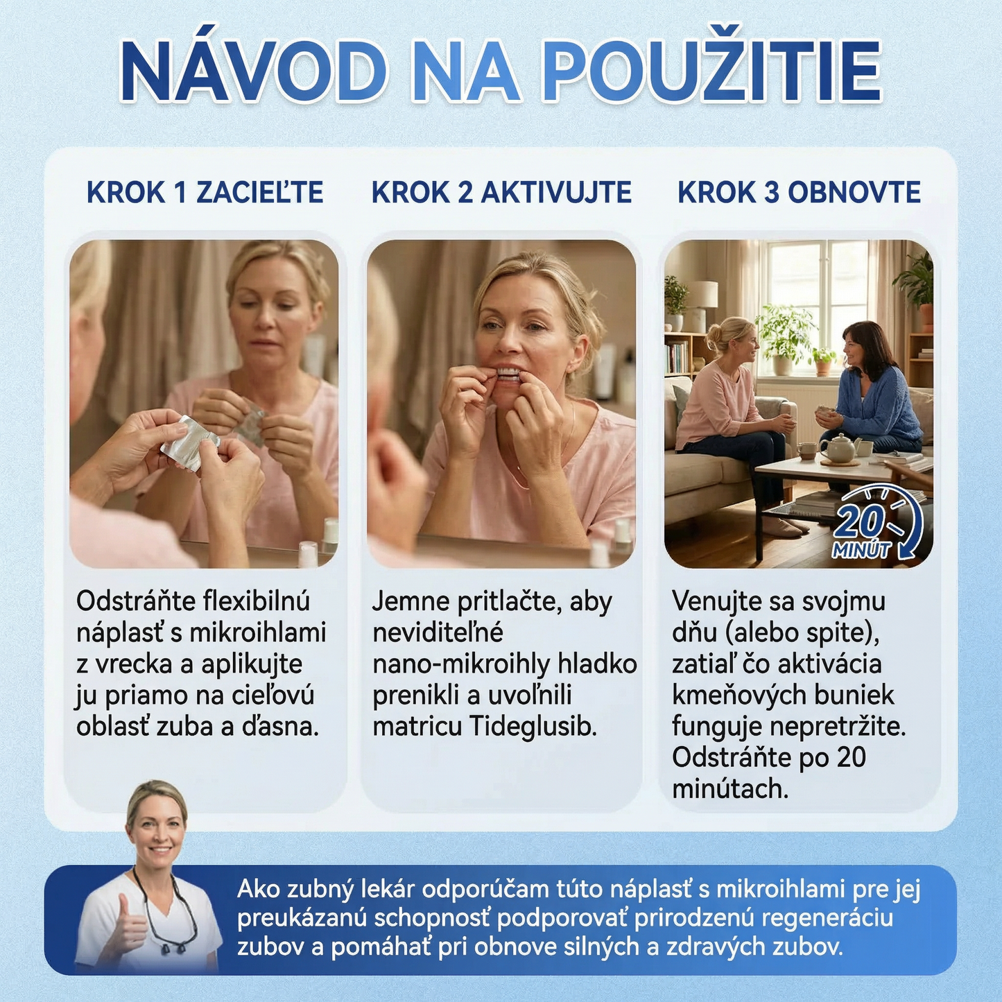🦷𝐆𝐥𝐢𝐦𝐦𝐞𝐫𝐥𝐲® Tideglusib zuby a dasna Opravná náplasť s mikroihlami  | Pokročilé zubné pásiky s aktiváciou kmeňových buniek (obnova skloviny a dentínu • posilnenie ďasien • odstránenie zubného kameňa a zápachu • zastavenie citlivosti zubov)